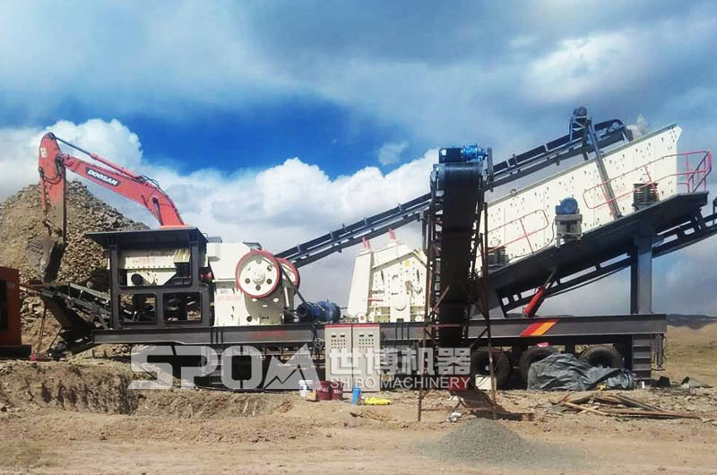 四組合移動破碎機，移動式整套生產線設備